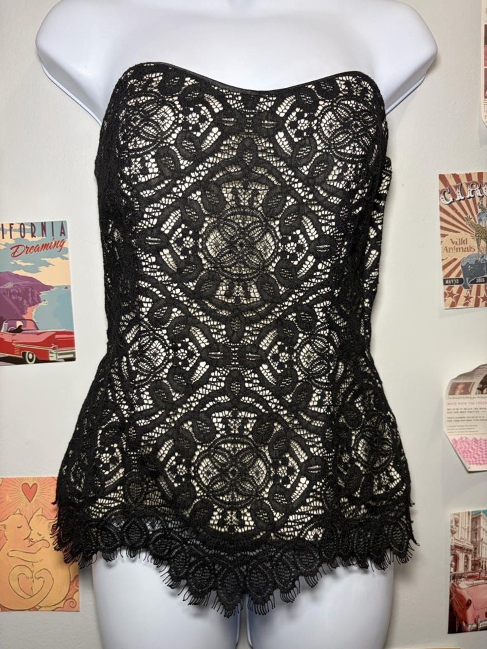 White House Black Market Black and White Labeled Garment